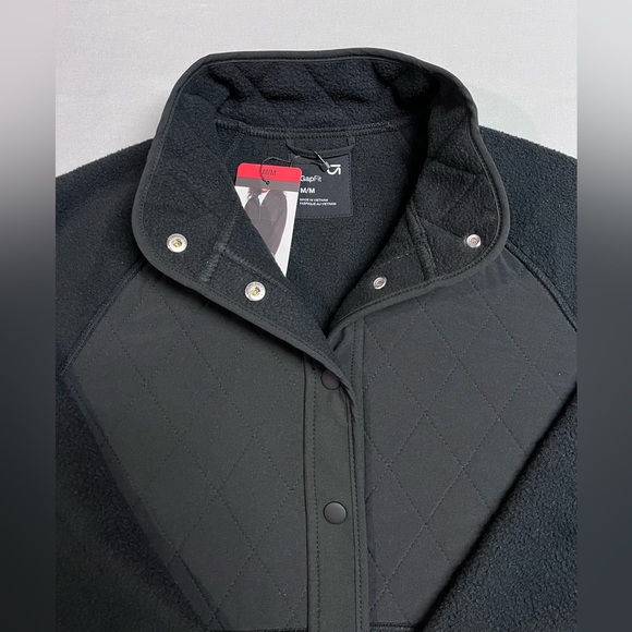Gapfit Women's Fleece Sherpa Jacket Black NWT - Picture 3 of 4